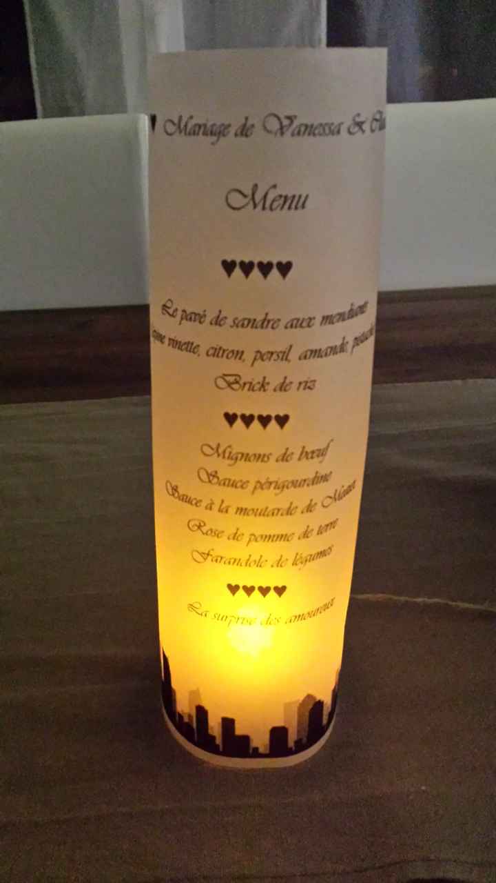 Rond de serviette et menu - 1