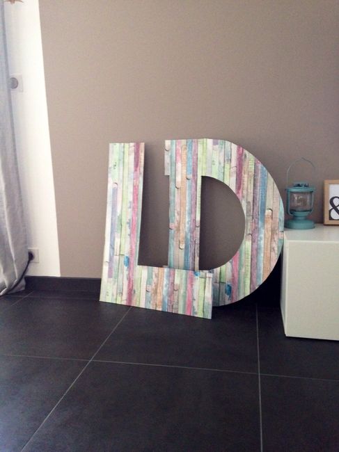 Lettre géante - initiales prénom - diy