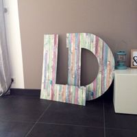 Lettre géante - initiales prénom - diy