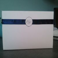 Boîte pour centre de table avec nos initiales