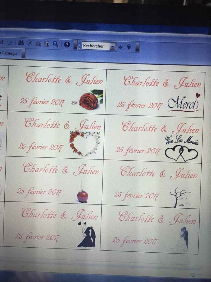 étiquette contenants à dragées - 2