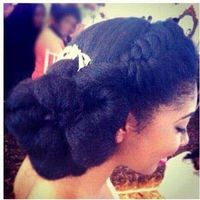 idÃ©e coiffure afro chignon 