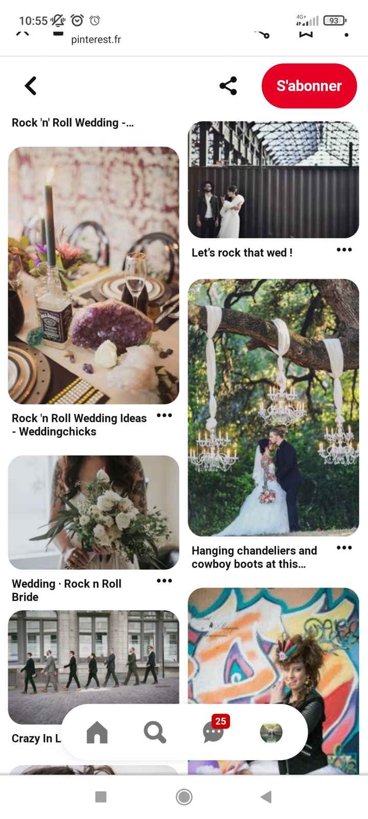 Mariage rouge, noir, blanc rock ans roll - 1