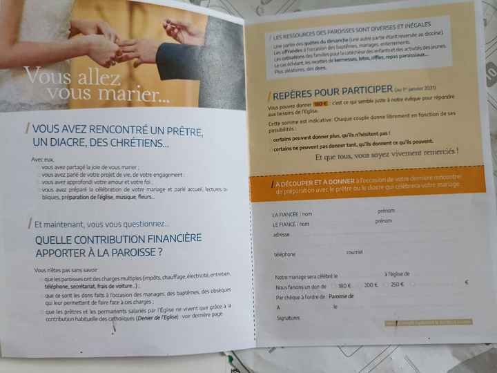 Question financière cérémonie religieuse - 1