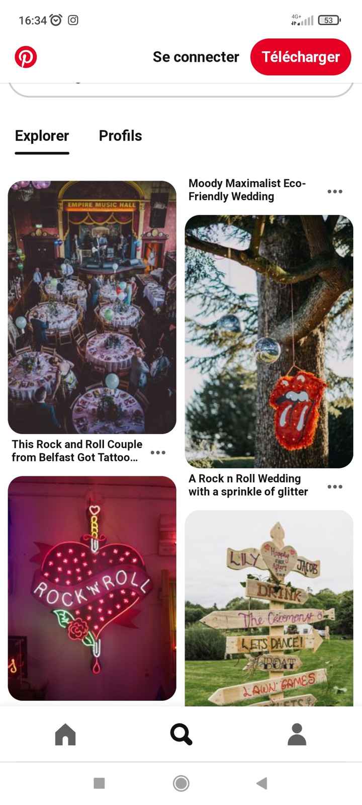 Livre d'or et porte alliances pour mariage Rouge, noir, blanc rock and roll, musique - 4