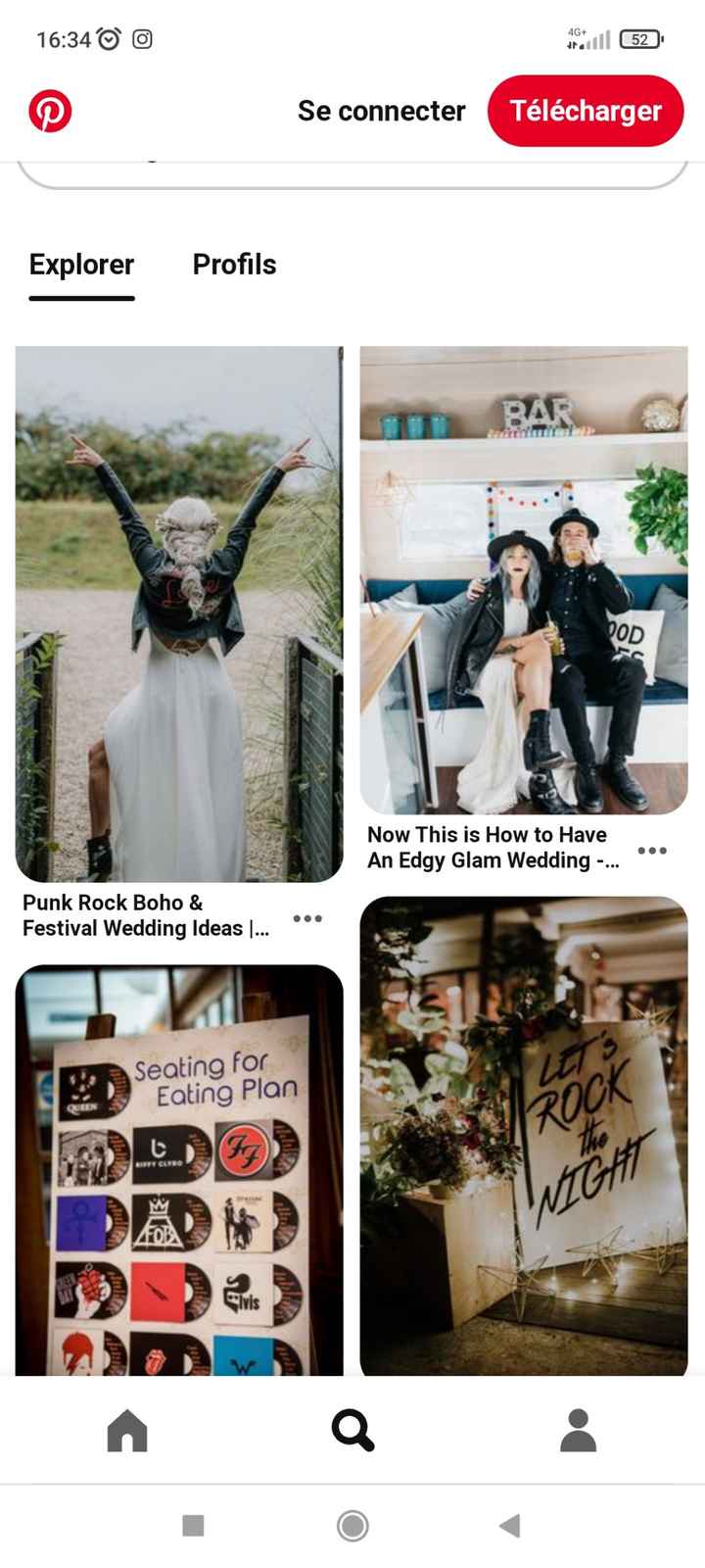 Livre d'or et porte alliances pour mariage Rouge, noir, blanc rock and roll, musique - 6