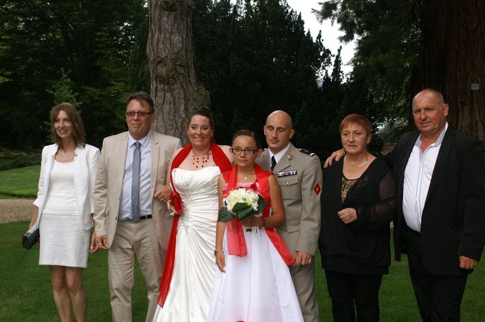 Les mariés, ma belle-fille et nos parents
