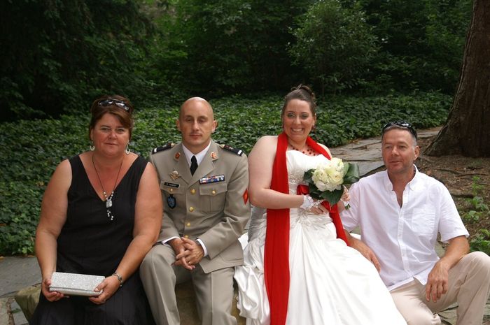 Les mariés avec Pascal et Sandrine, témoin de la mariée