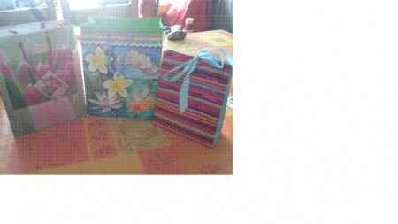 Mes 2 sacs pour mes témoins et mon sac pour ma belle-fille qui sera notre demoiselle d'honneur