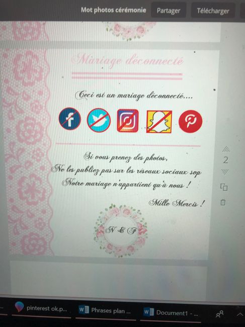 Affiche mariage non connecté. - 1