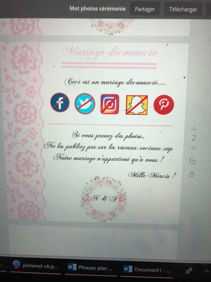 Affiche mariage non connecté. - 1