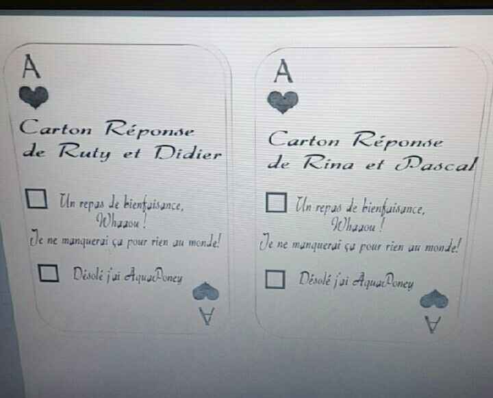 Carton réponse pour les invités - 1