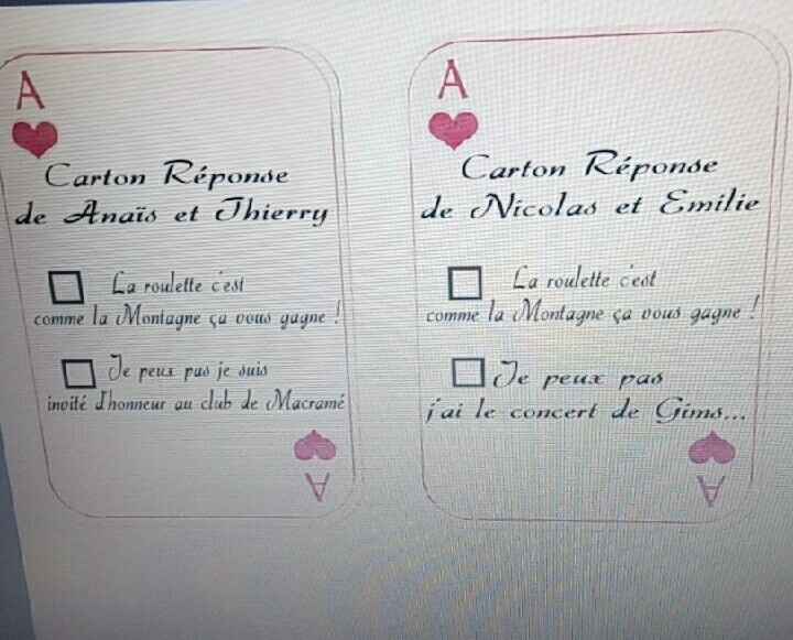Carton réponse pour les invités - 3