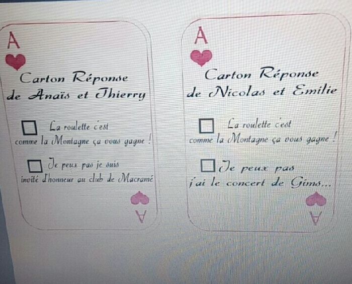 Carton réponse pour les invités - 3
