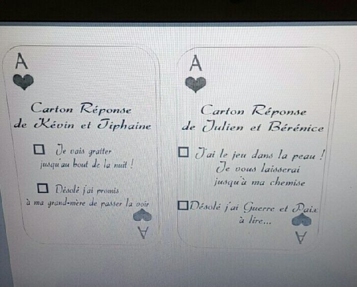 Carton réponse pour les invités - 4