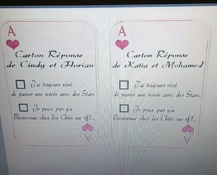 Carton réponse pour les invités - 5