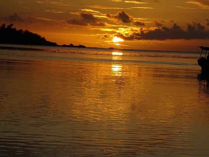 coucher de soleil sur Bora Bora