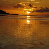 coucher de soleil sur Bora Bora