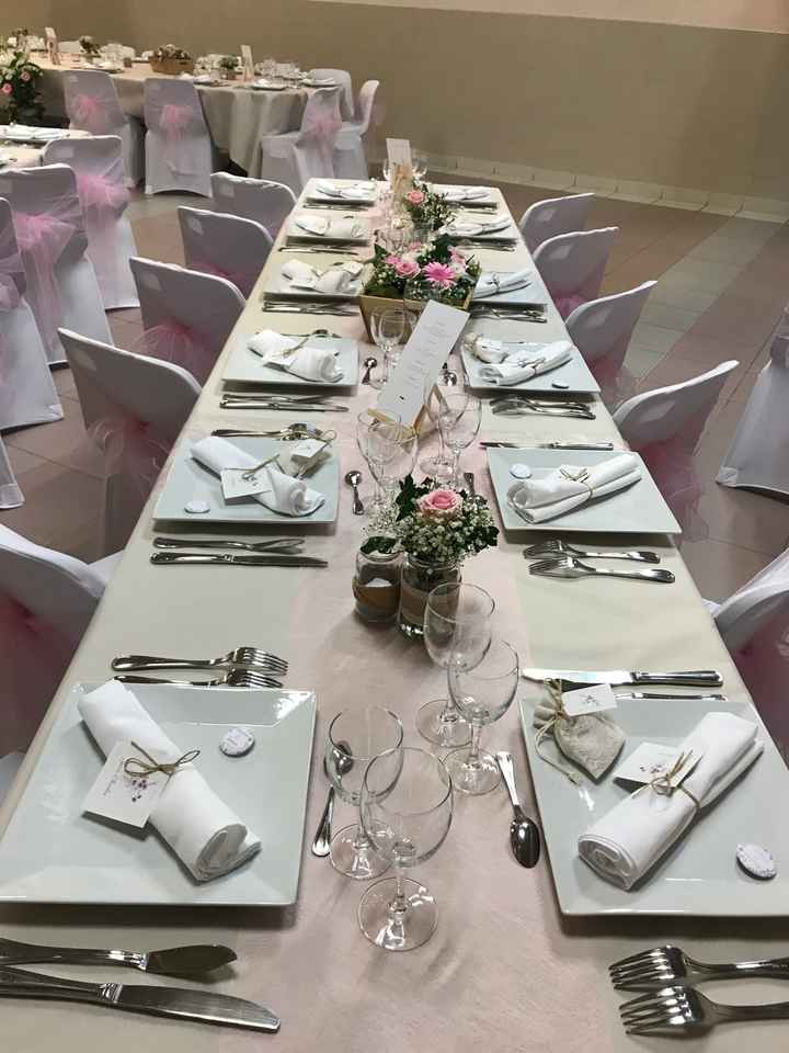 Chemin de table rose - 1