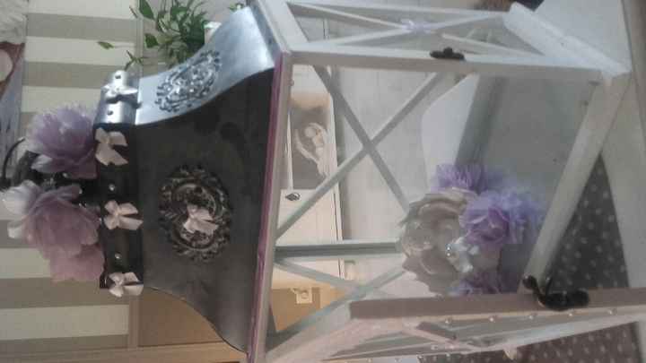 Premier diy pour le mariage ivoire et parme: l'urne - 2