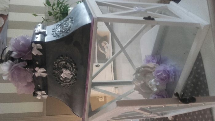 Premier diy pour le mariage ivoire et parme: l'urne - 2