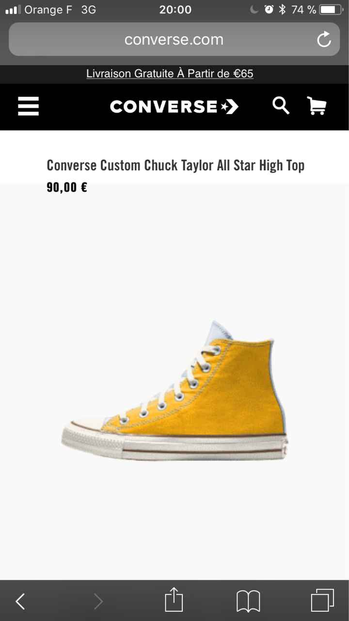 Converses jaune - 1