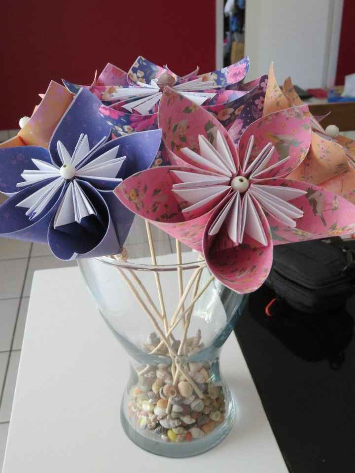 Mon bouquet de fleurs en origami