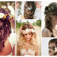 autre idée coiffure - mariage bohème champêtre !