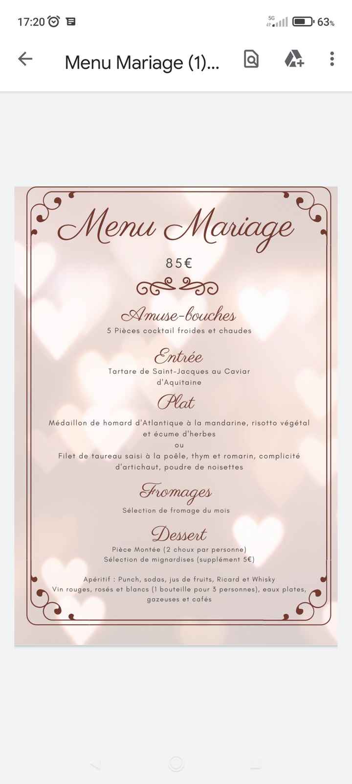 Menu - 1