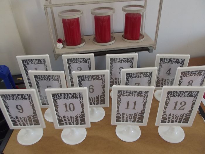 cadres numéros de table