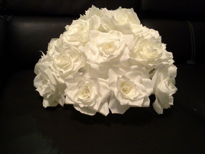 bouquet avec des fleurs en filtre à café