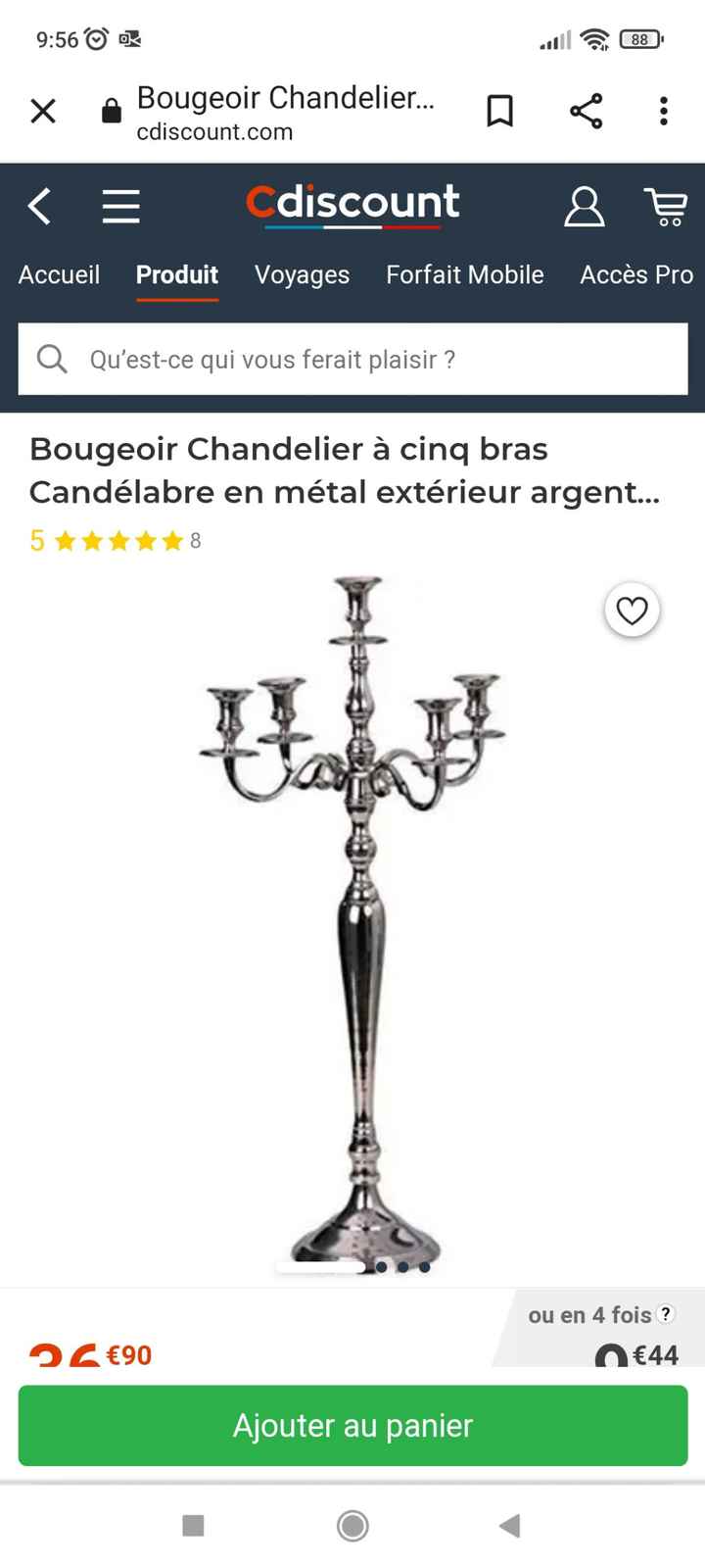 Taille chandeliers table d'honneur - 2