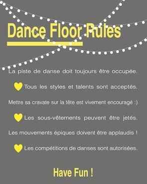 Règles de la piste de danse 2