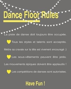 Règles de la piste de danse 2