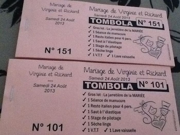 Tickets de tombola