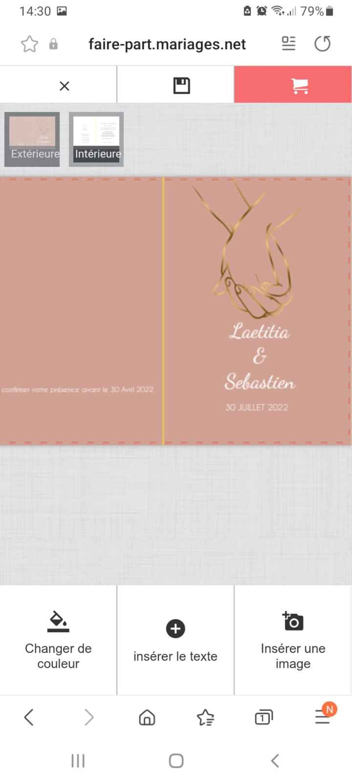 Mon fairepart mariage - 1