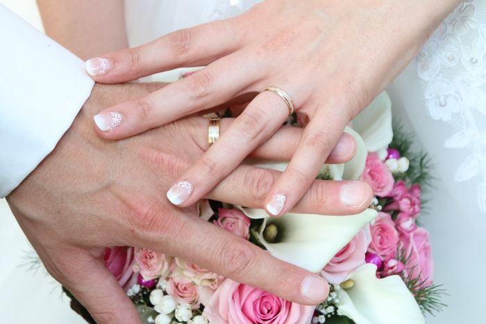 Nos alliances et mon bouquet
