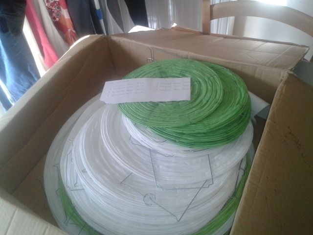 Lampions verts et blancs