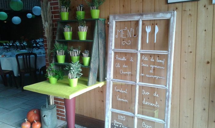 Coin menu et plan de table