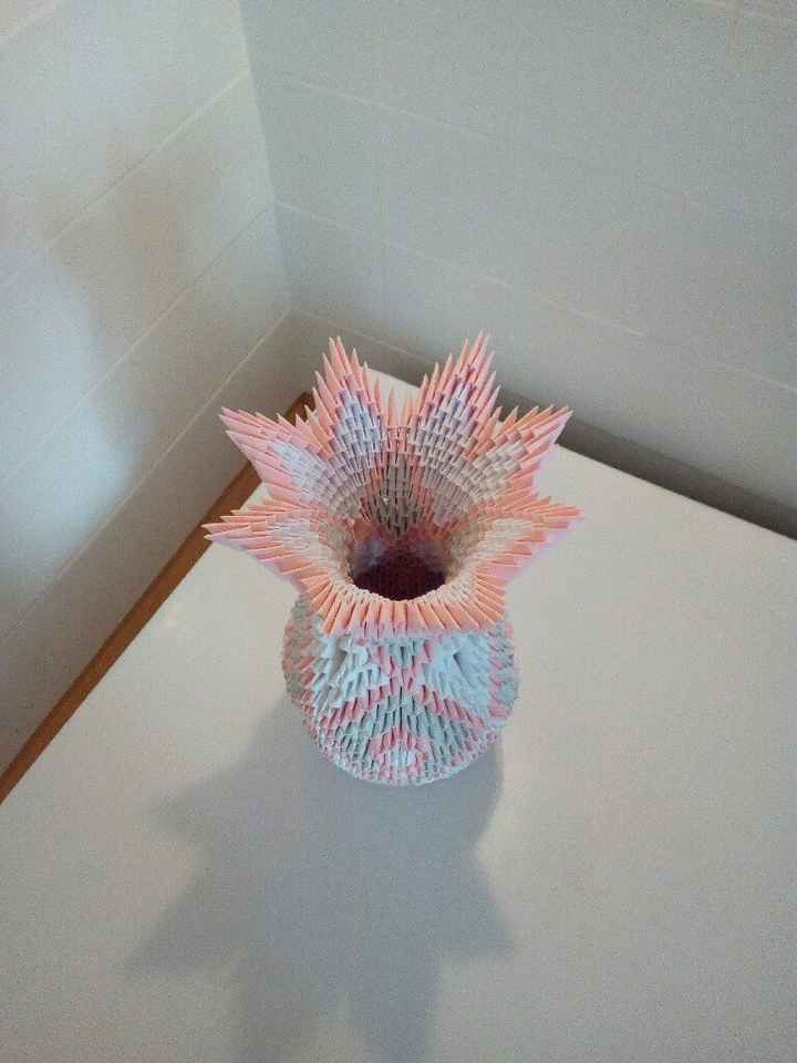 Vase en origami 3d fini - 2