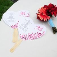 Programme de mariage coeur rose