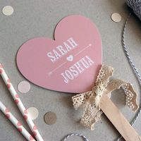 Programme de mariage coeur rose pale