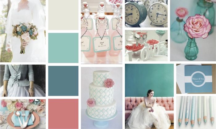 Mariage bicolore : Turquoise et Rose - 1