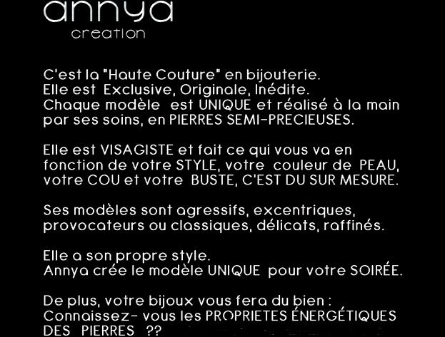 Communiqué de Presse d'un article sur ANNYA Creation