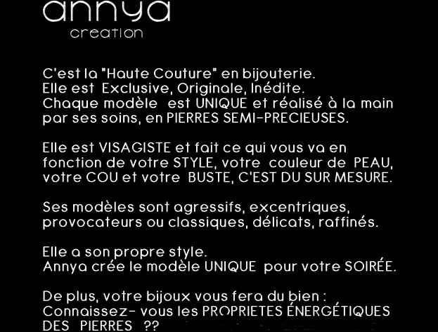 Communiqué de Presse d'un article sur ANNYA Creation