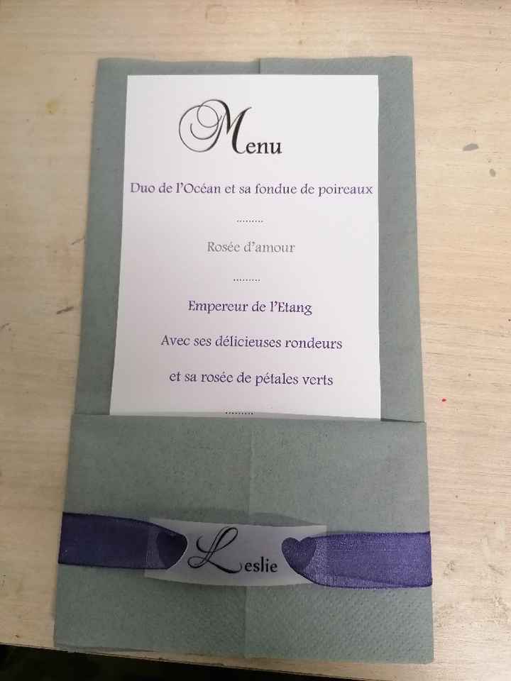 Menu, porte noms - 1