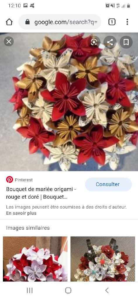 Bouquet origami / pluie - 1