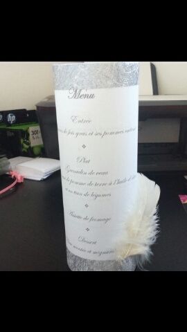 menus décoration de table 