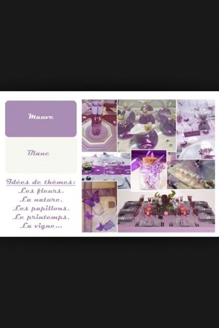 Deco mauve et blanche