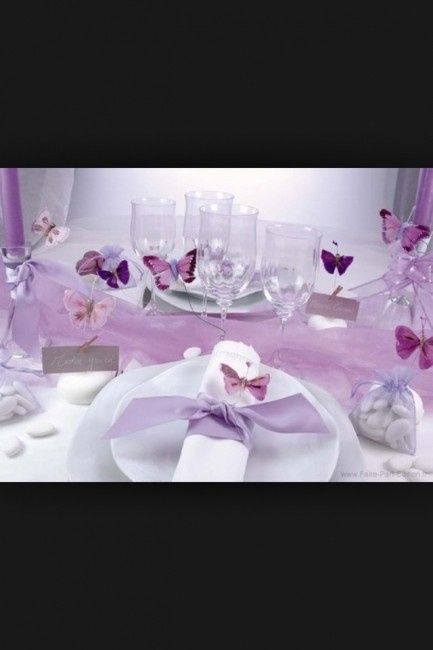 Deco mauve et blanche